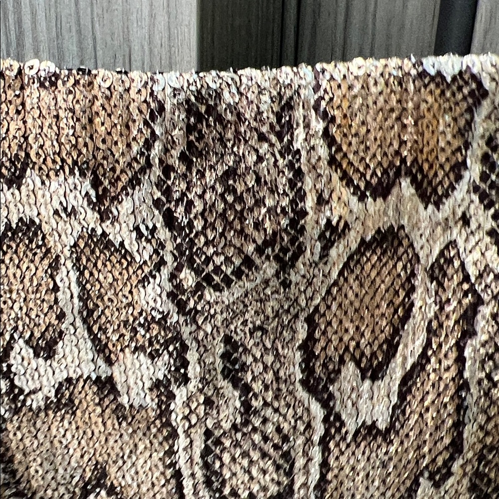 NWT $495 L'AGENCE Auden Snake Print Sequin Mini Dress Size XS - Picture 4 of 8